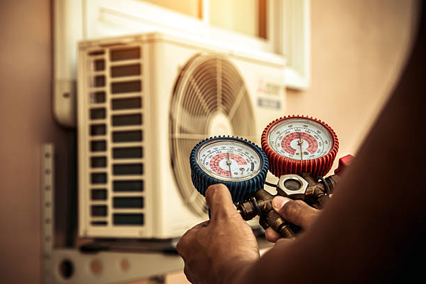 Professional Air Conditioning Service technician working in Hume, VA